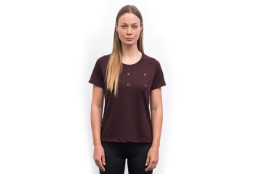 SENSOR MERINO BLEND TYPO dámské triko kr.rukáv port red velikost