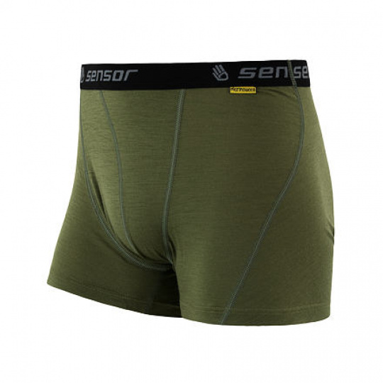 SENSOR MERINO ACTIVE pánské trenky safari green Velikost: