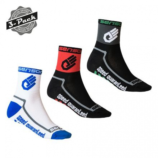SENSOR PONOŽKY 3-PACK RACE LITE HAND Velikost: