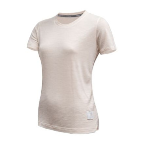 SENSOR MERINO LITE dámské triko kr.rukáv mottled beige velikost L