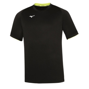 MIZUNO Core Short Sleeve Tee/Black/Yellow Fluo