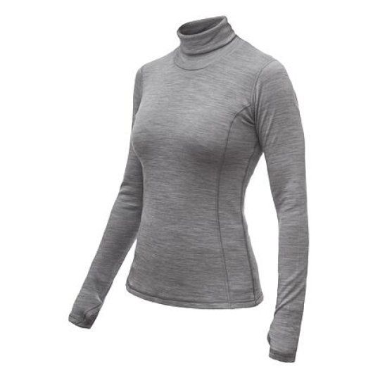 SENSOR MERINO BOLD dámské triko dl.rukáv roll neck cool gray Velikost: