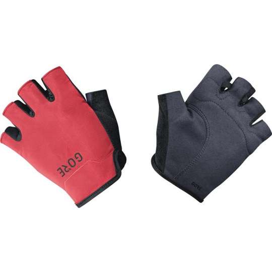 GORE C3 Short Finger Gloves-black/hibiscus pink