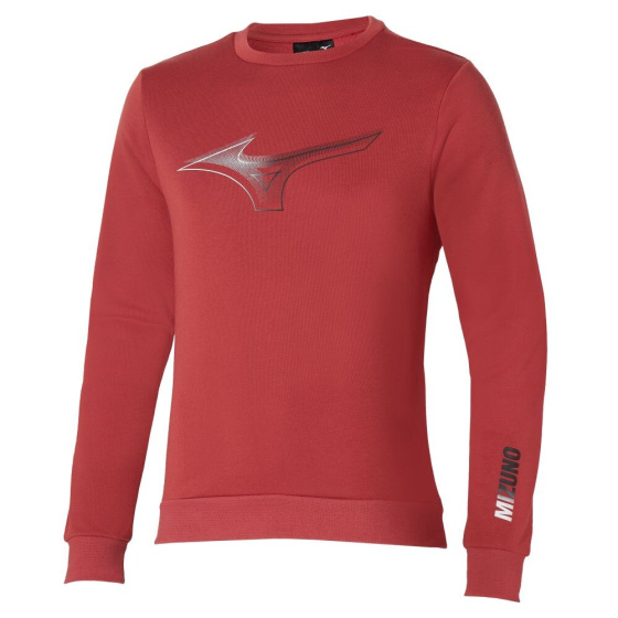 MIZUNO Release Crew Sweat / Mineral Red