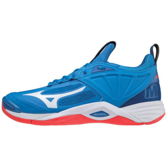 MIZUNO WAVE MOMENTUM 2 / FRENCH BLUE / WHITE / IGNITION RED