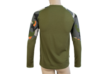 SENSOR MERINO IMPRESS pánské triko dl.rukáv safari/camo velikost