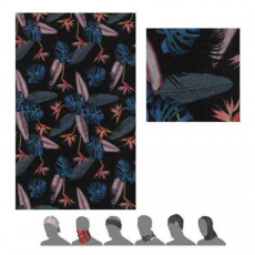 SENSOR TUBE MERINO IMPRESS šátek multifunkční černá/floral SENSOR TUBE MERINO IMPRESS šátek multifunkční černá/floral