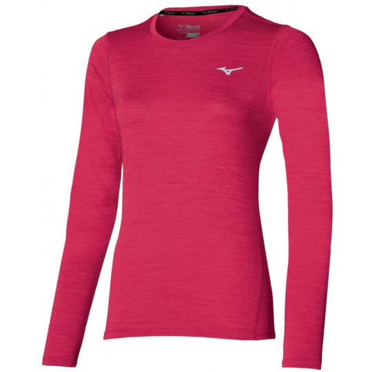 MIZUNO Impulse Core LS Tee/Rose Red /