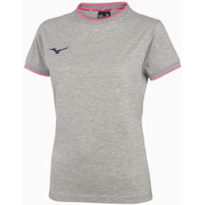 MIZUNO Wom Mizuno Tee/Heather Grey/PinkFuo